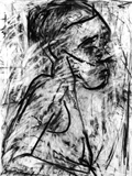 The Nurse, 2006, charcoal/paper, 30x23"